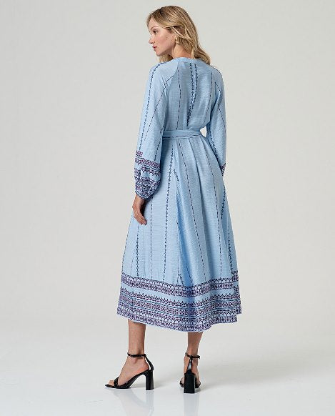 Surkana Long Shirt Dress Blue