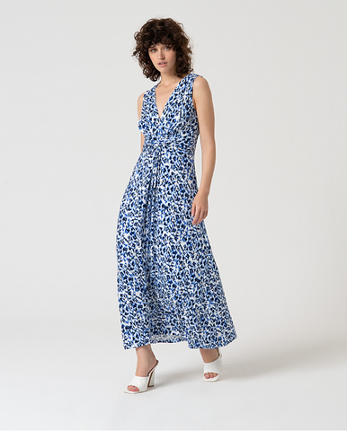 Surkana Long Dress With Knot Detail