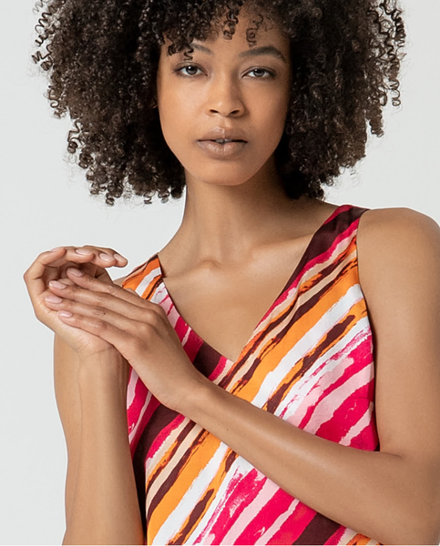 Surkana Satin V Neck Top