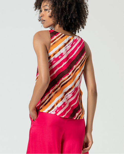 Surkana Satin V Neck Top