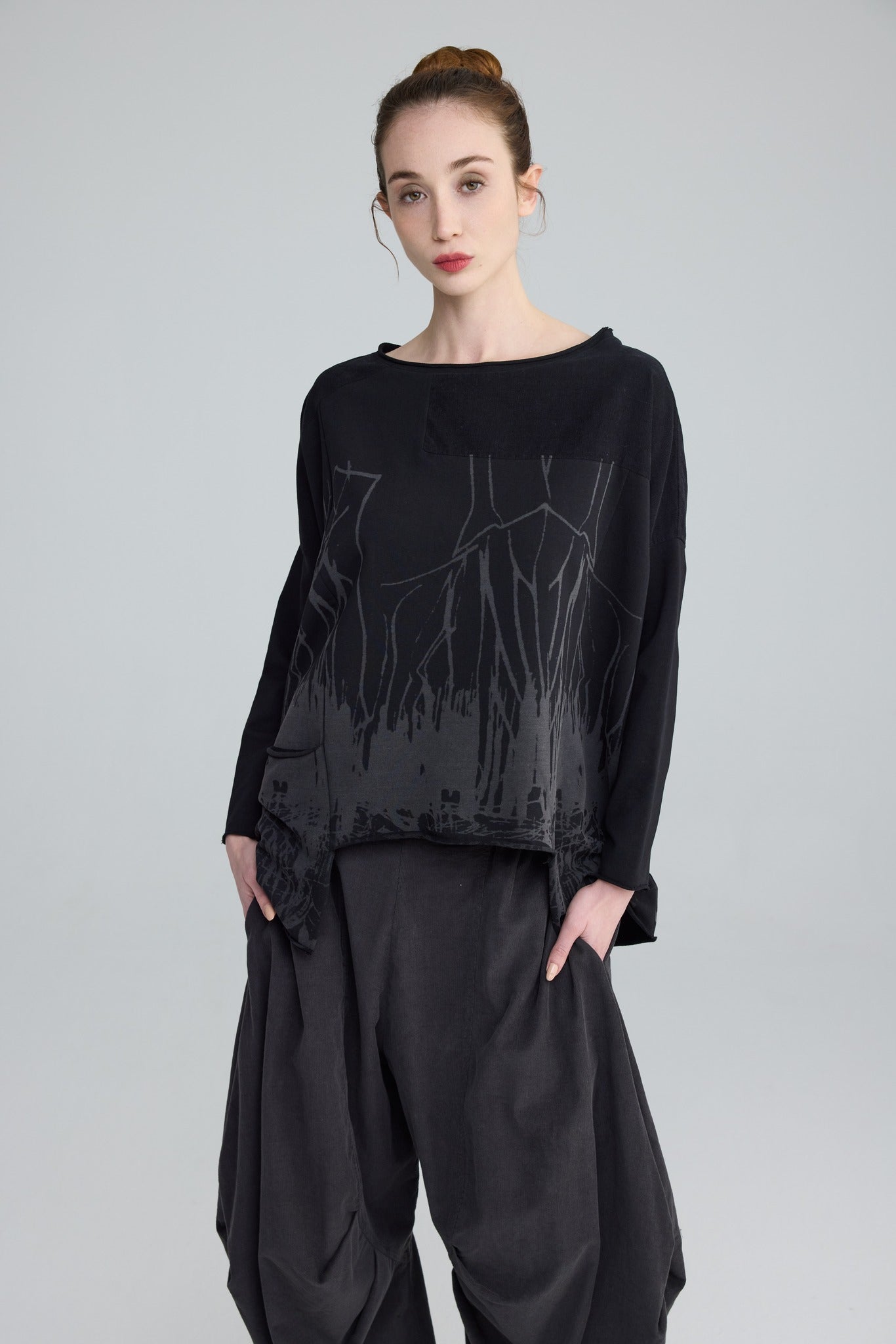 Luukaa Selene Jersey Top Black