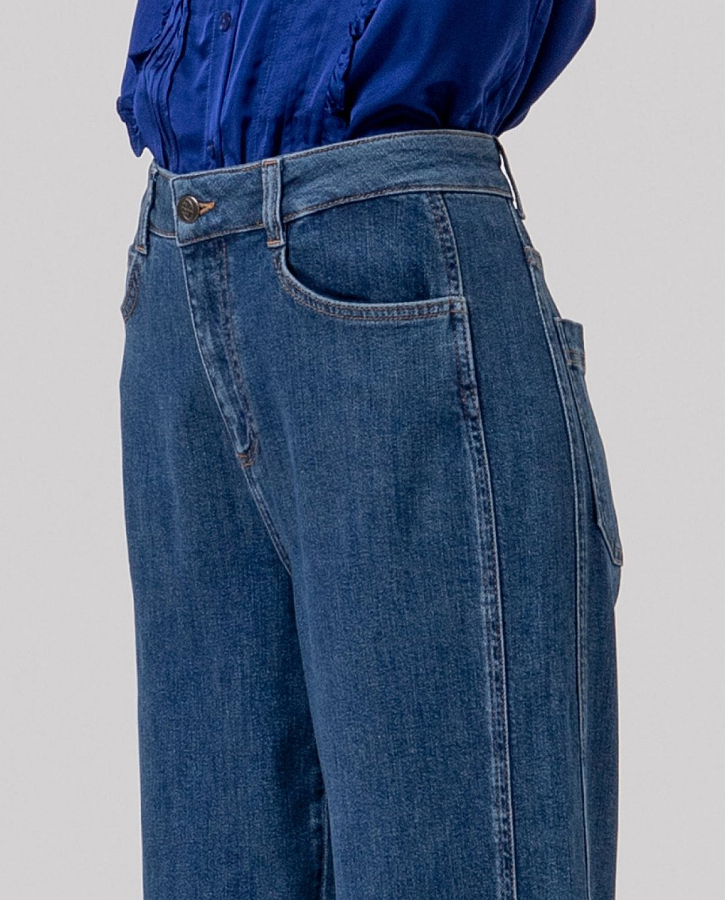 Surkana Turn-up hem jeans Indigo