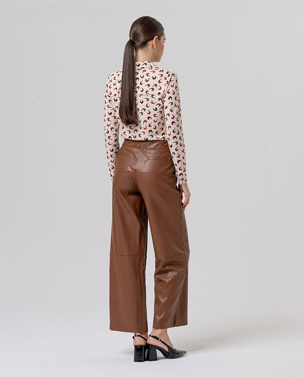 Surkana Straight wide-leg trousers Camel