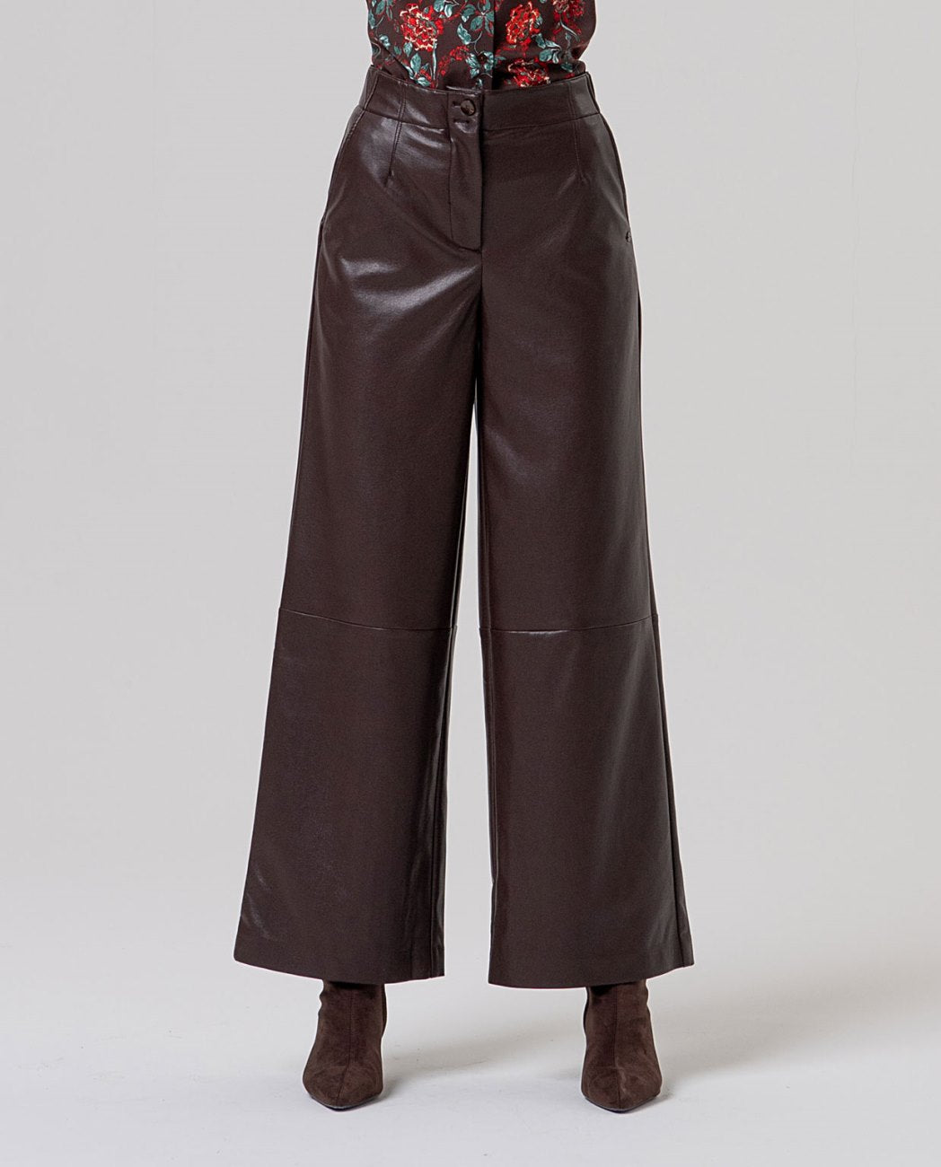 Surkana Straight wide-leg trousers Chocolate