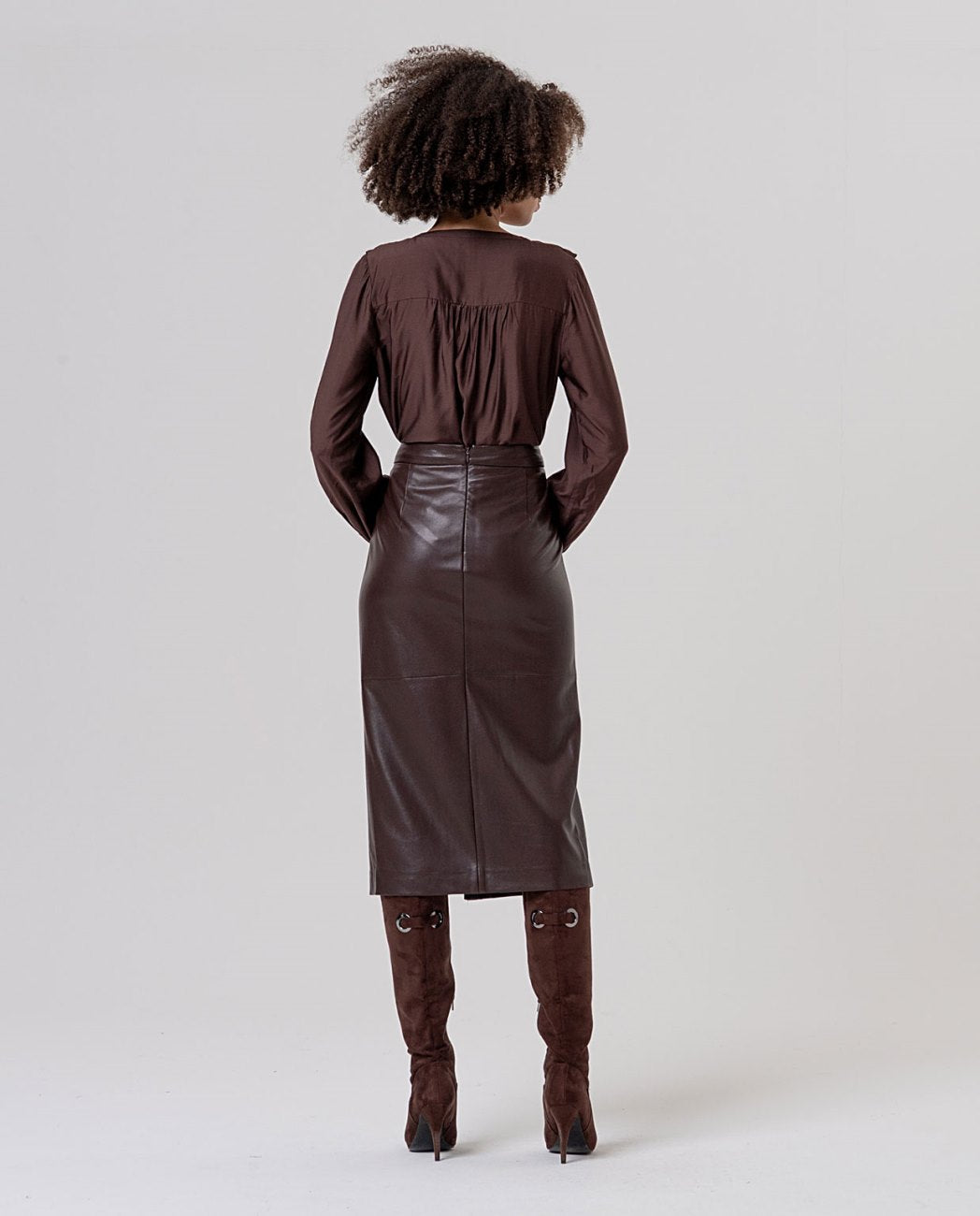 Surkana Pencil skirt Chocolate