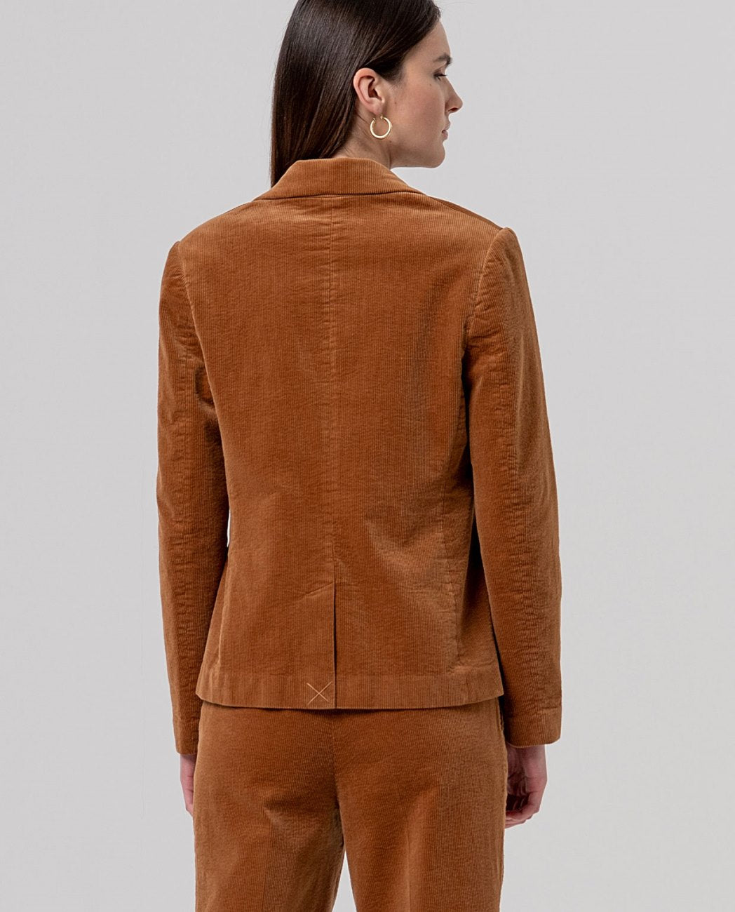Surkana Blazer with printed lining Toffee