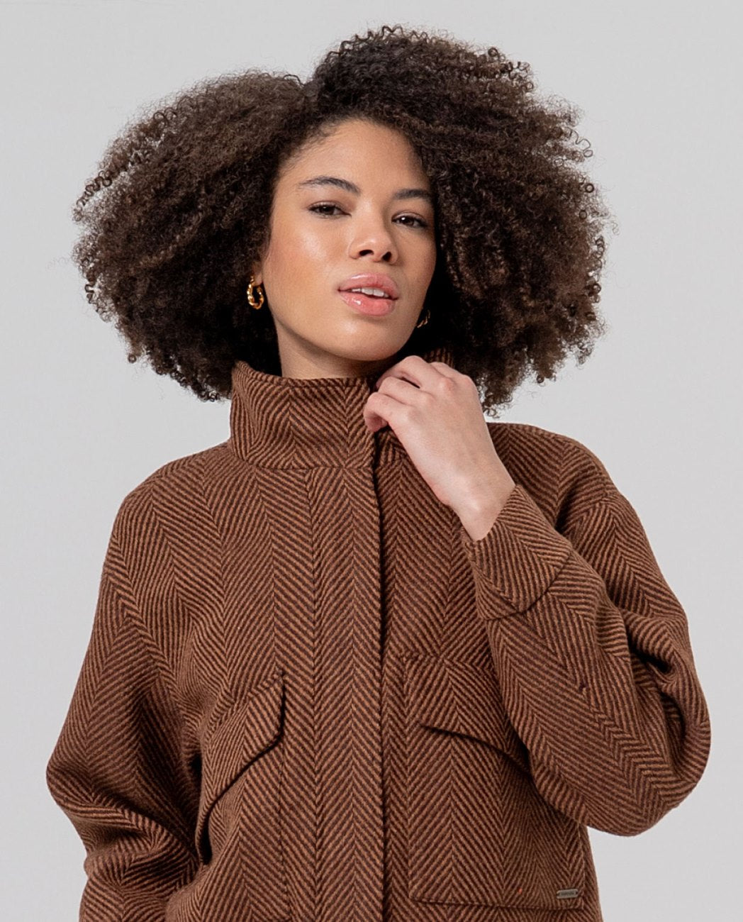 Surkana Herringbone jacket Toffee