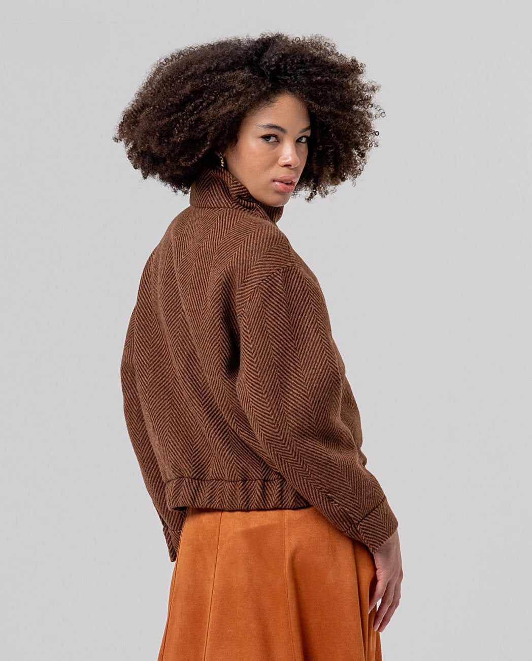 Surkana Herringbone jacket Toffee
