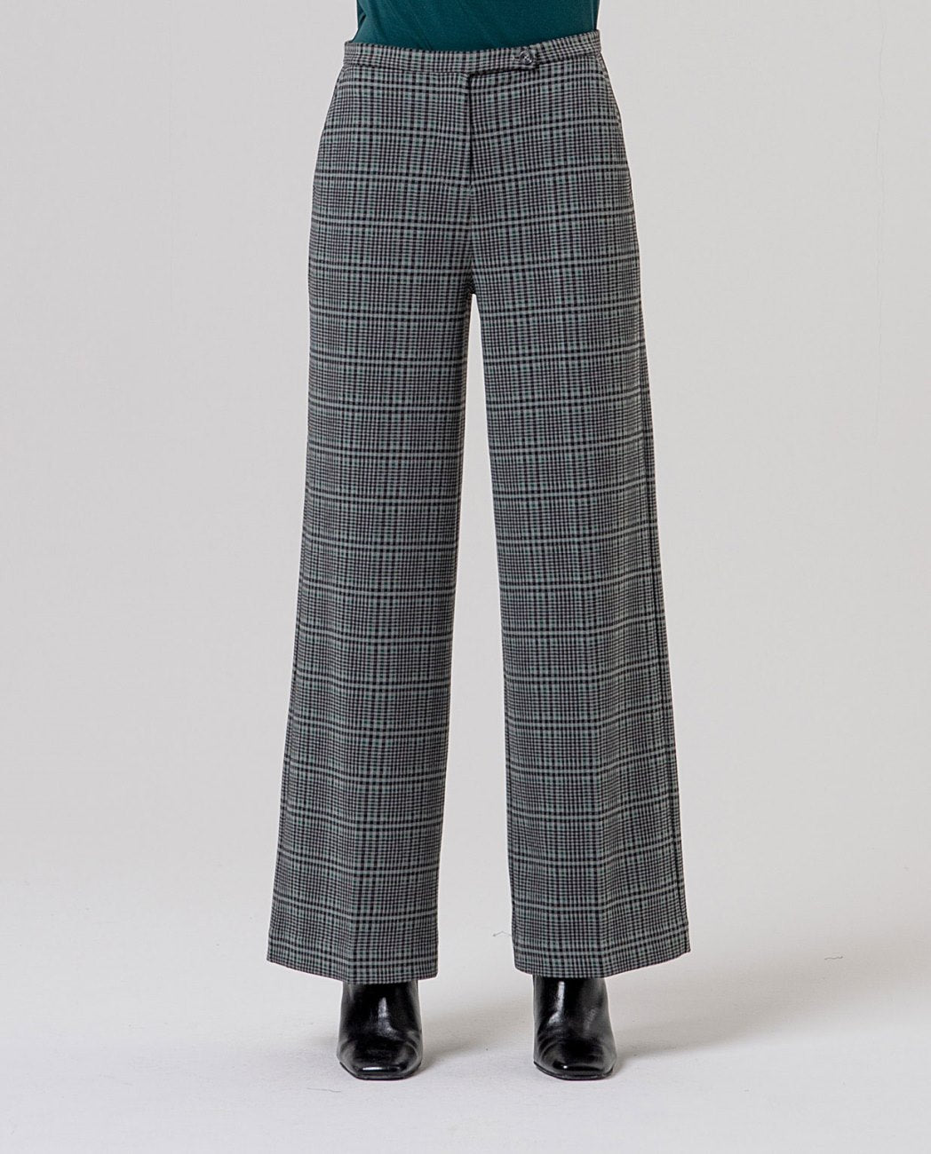 Surkana Wide-leg trousers with fitted waist Grey