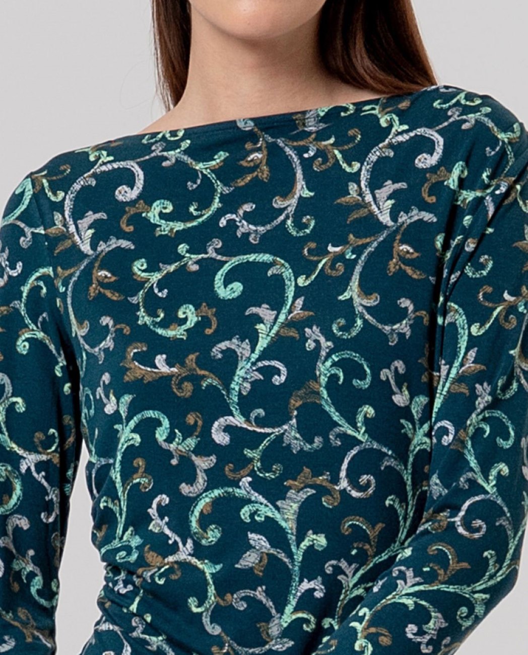 Surkana Boat neck t-shirt Dark Green