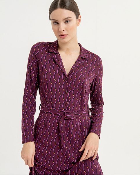 Surkana Long Shirt Dress Purple