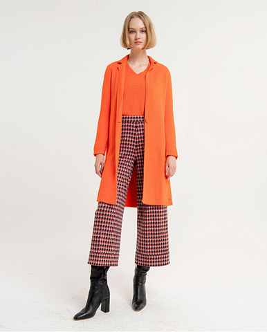 Surkana Knitted Coat- Orange