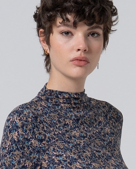 Surkana High Neck Top Blue