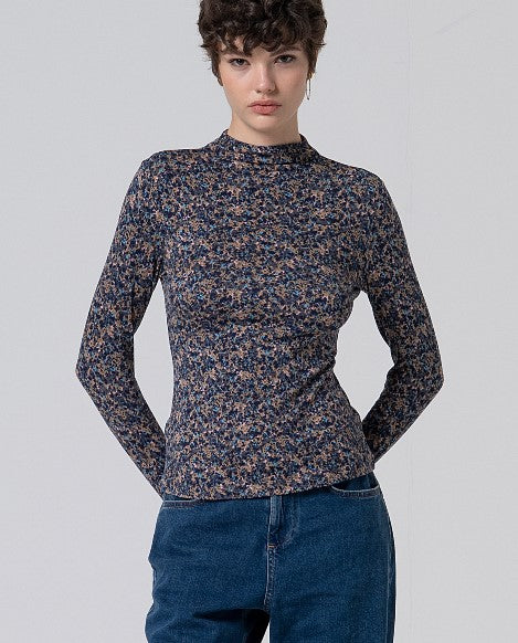 Surkana High Neck Top Blue