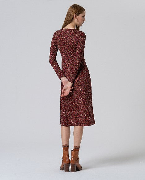 Surkana V-Neck Midi Dress Tile