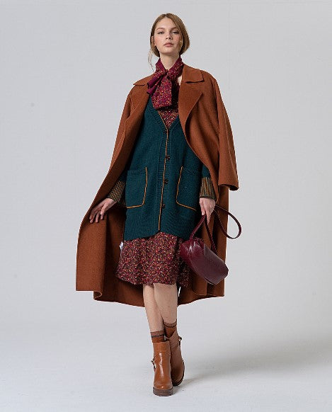 Surkana V-Neck Midi Dress Tile