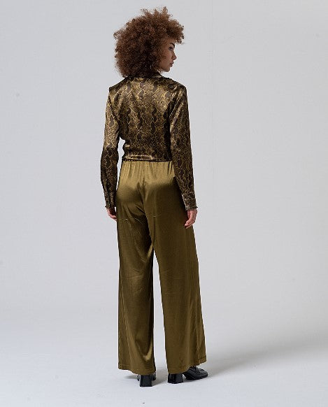 Surkana Satin Mid Rise Trousers