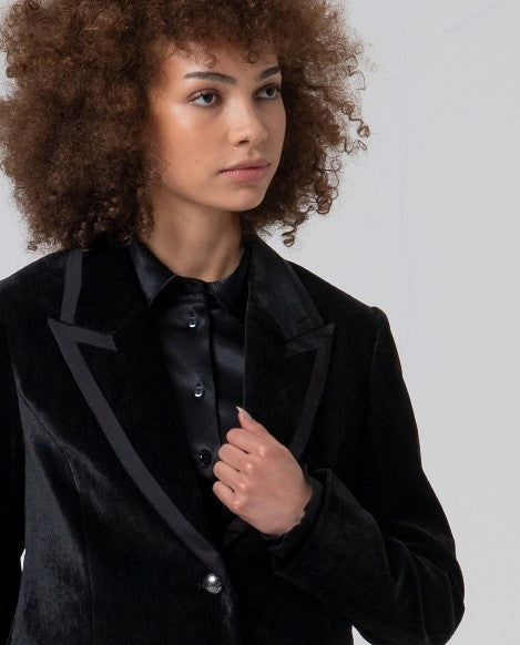 Surkana Velvet Blazer Black