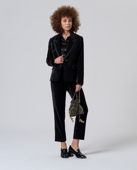 Surkana Velvet Blazer Black