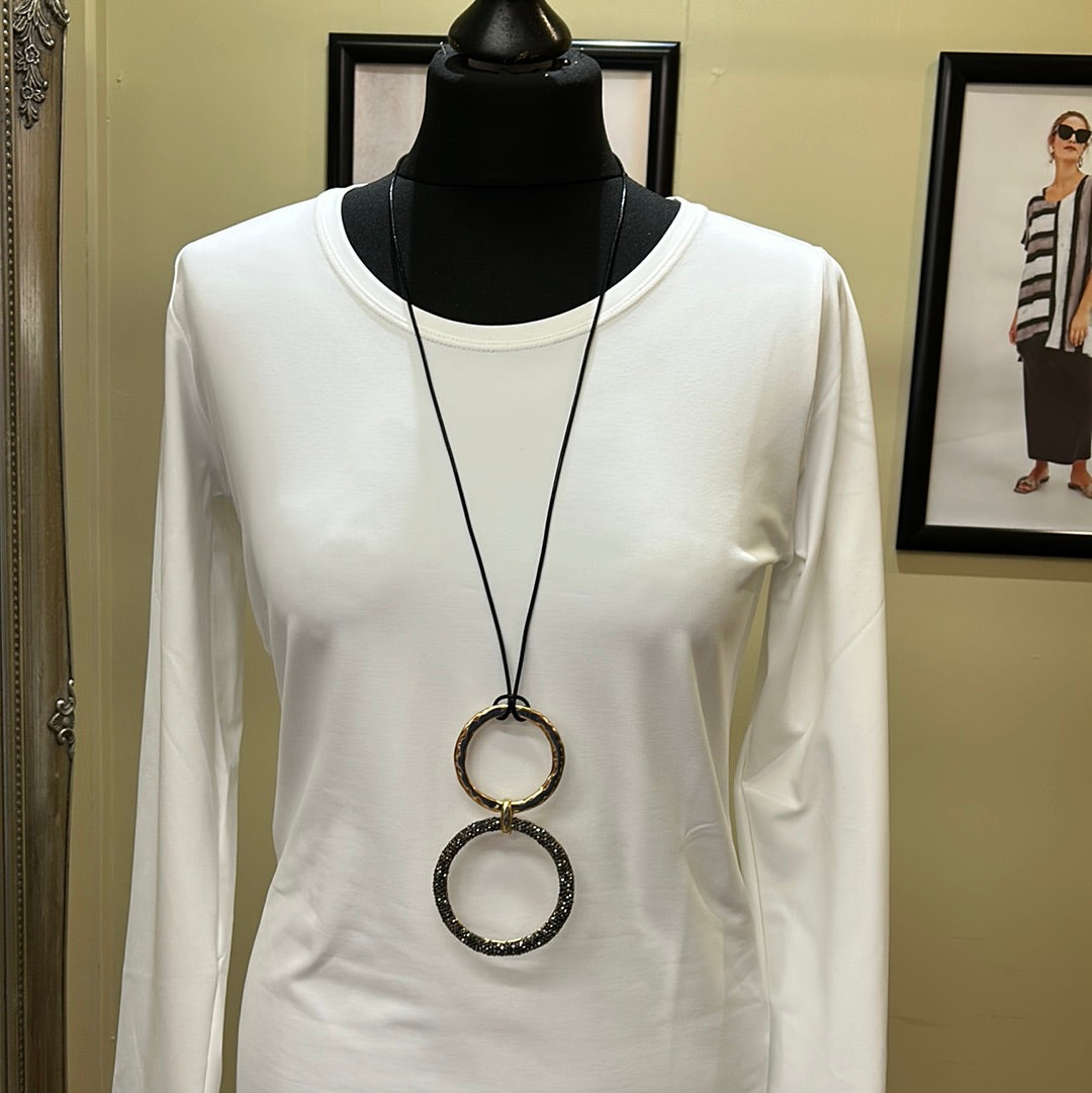 Peruzzi Double Disc Pendant Gold