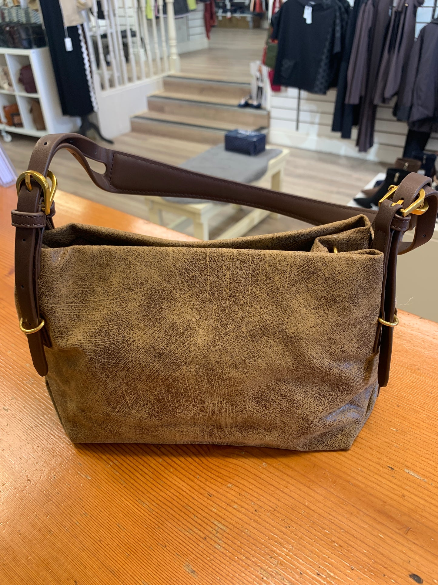 Leather Effect Crossbody Bag