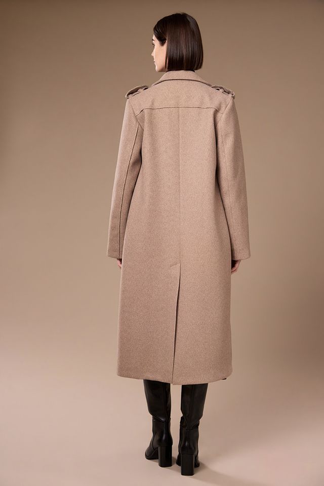 Peruzzi Long Wool Coat Beige