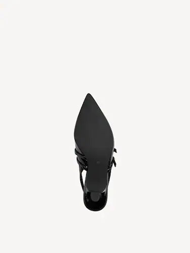 Marco Tozzi Slingback Heel Black Patent