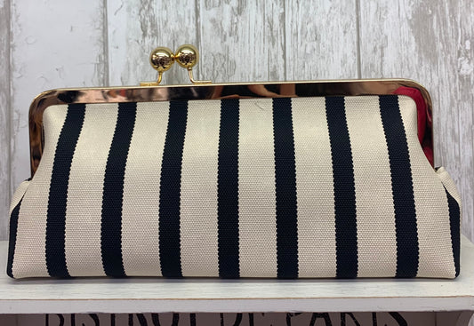 Stripe Clutch Bag