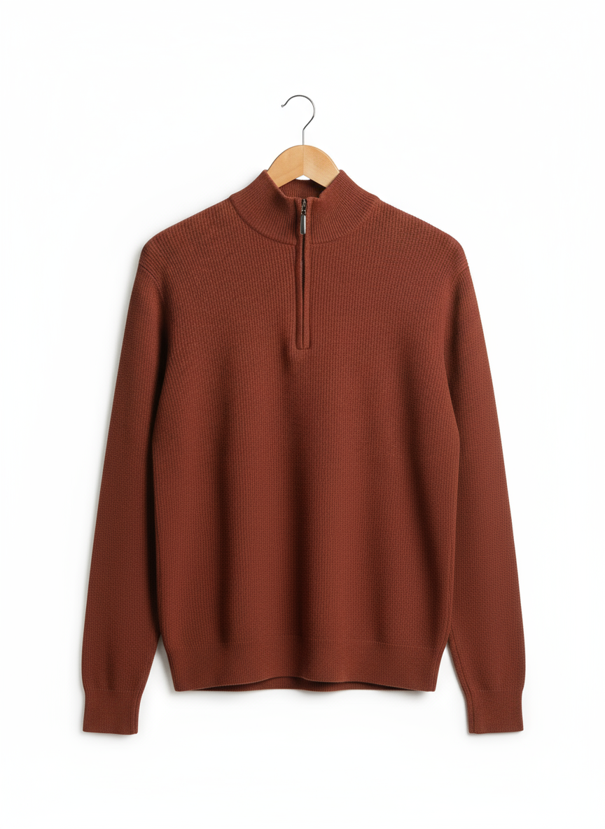 6th Sense Tommy 1/4 Zip Jumper Spice