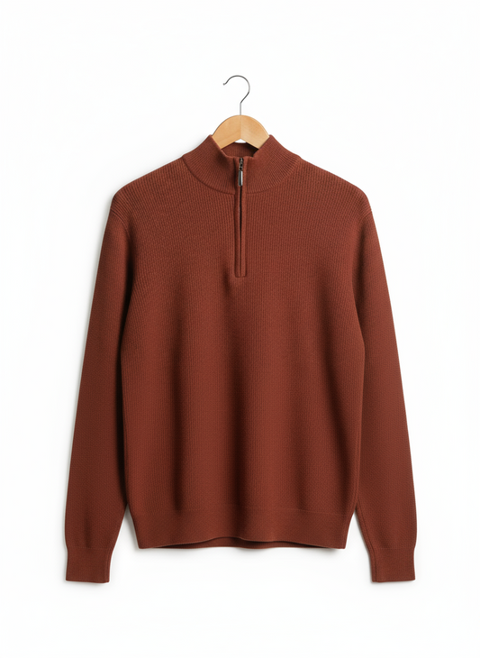 6th Sense Tommy 1/4 Zip Jumper Spice