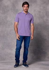 Rivet & Denim Mountain Polo Shirt Lilac