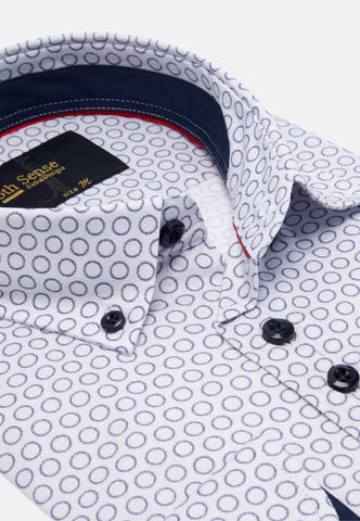 6th Sense Regular-Fit Button-Down Shirt | White