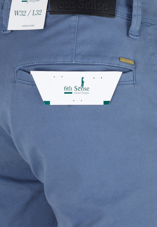 6TH Sense Kansas Chino Blue Grey