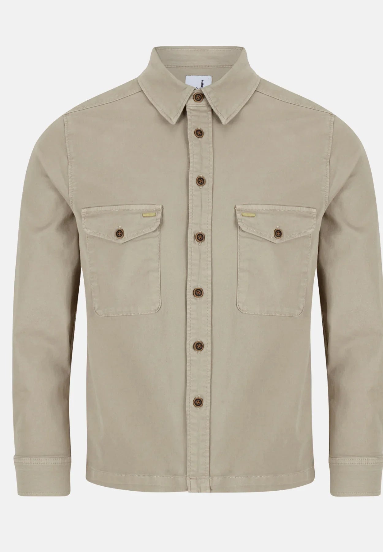 6th Sense Twill Overshirt - Dark Khaki