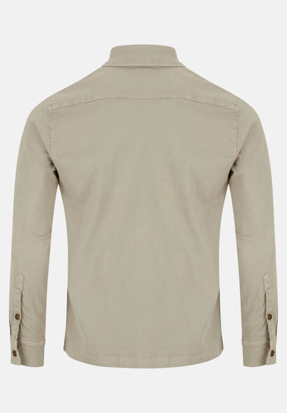 6th Sense Twill Overshirt - Dark Khaki