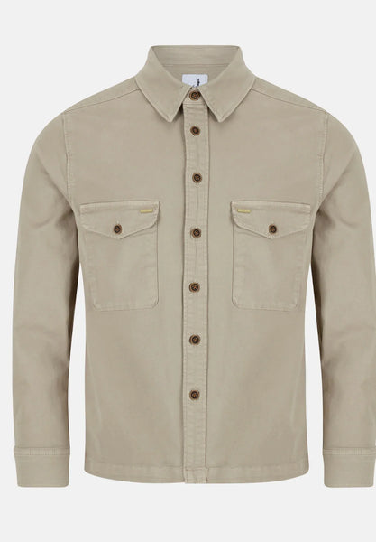 6th Sense Twill Overshirt - Dark Khaki