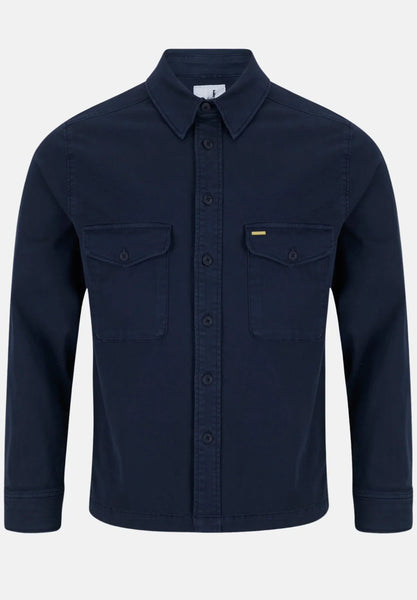 6th Sense Twill Overshirt - Navy