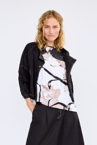 Elsewhere Sleeveless Print Top