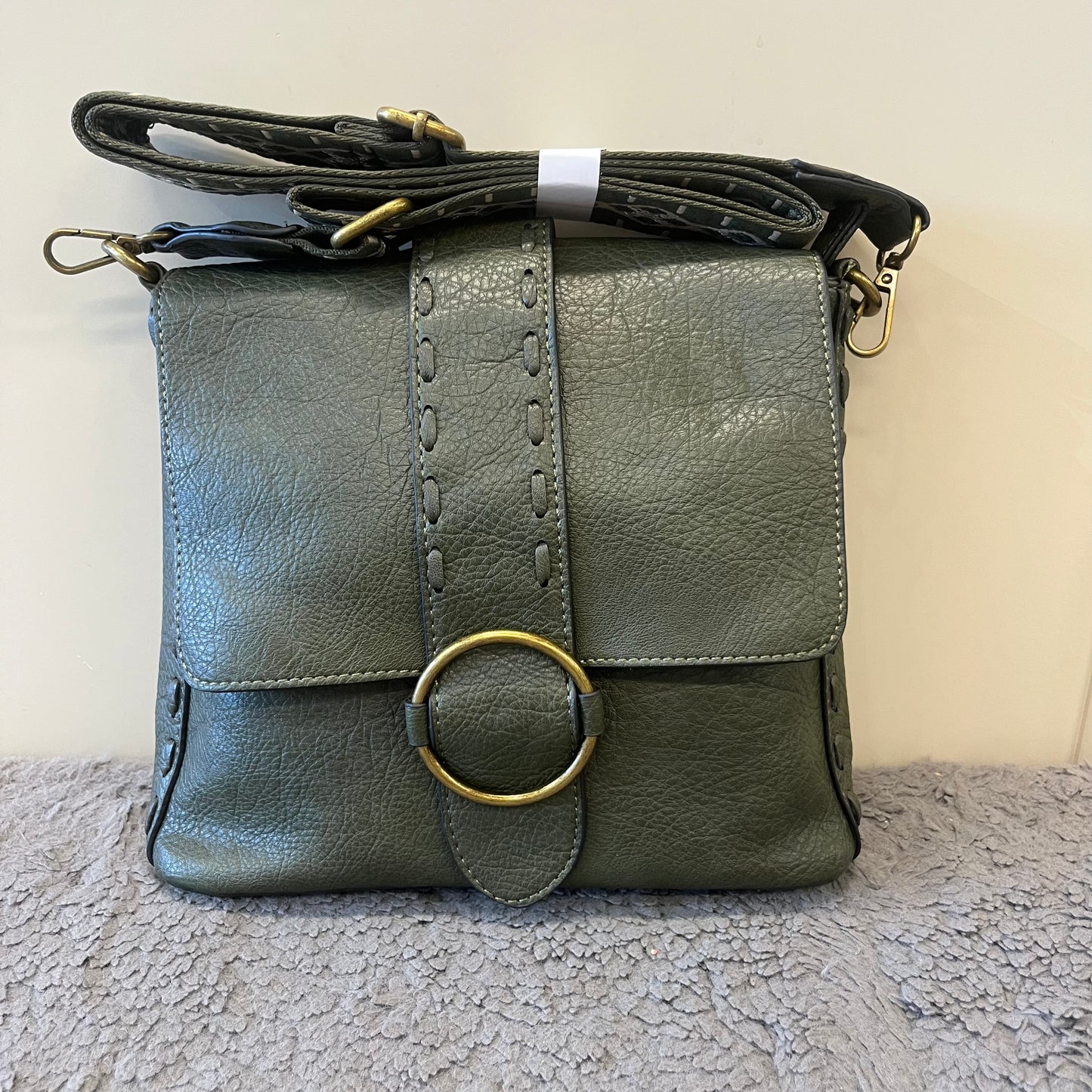 Vegan 2 strap Buckle Bag