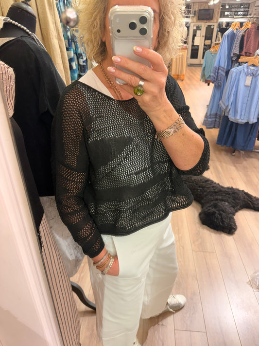 Lotus Eaters Lak 14 Knit Top Black