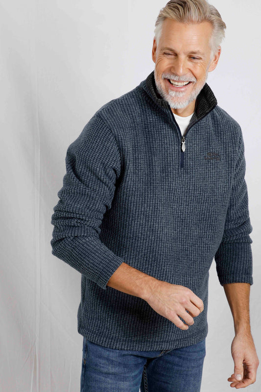 Weird Fish Newark Fleece -Navy