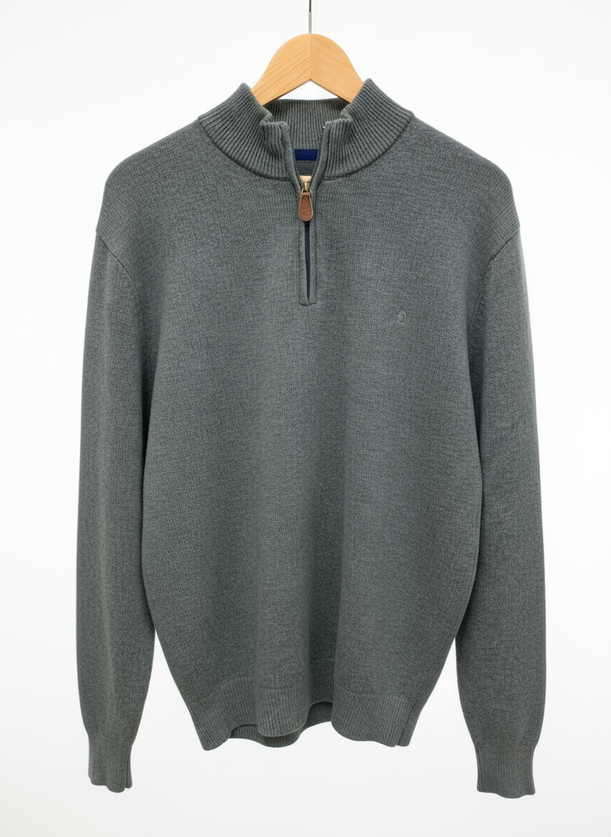 Benetti Franco 1/4 Zip Knit Sage