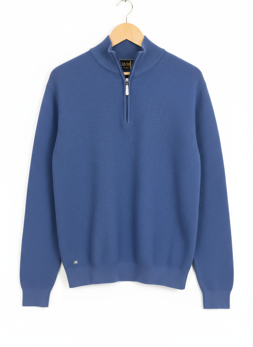6th Sense Tommy 1/4 Zip Jumper True Blue
