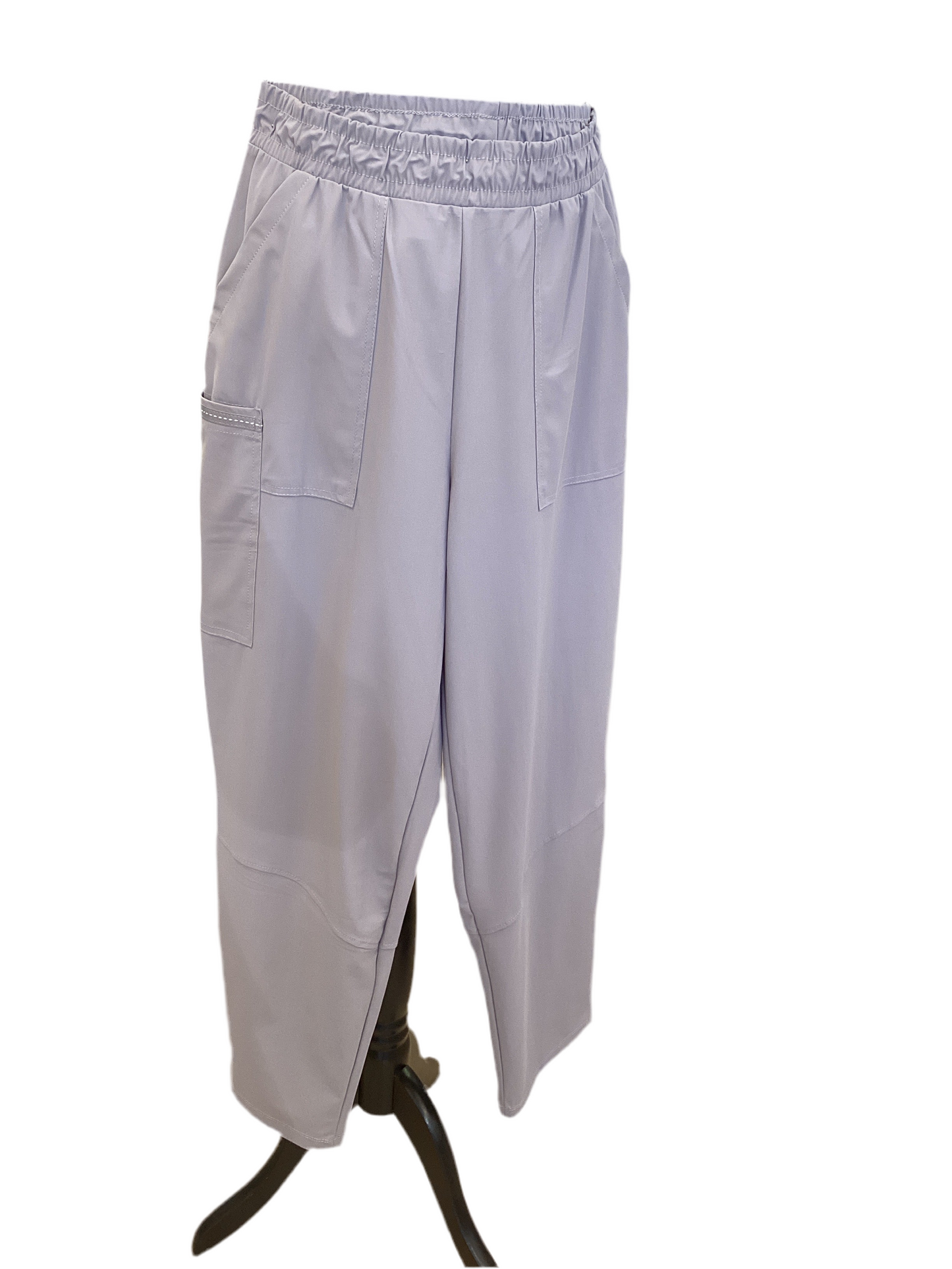 Naya Wide Patch Pocket and Seam Trousers Dove