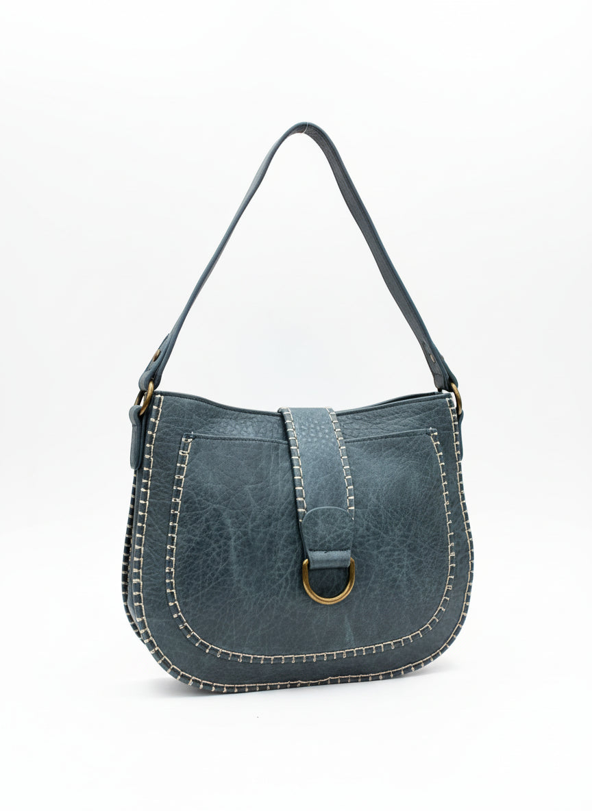 Vegan Leather Stitch Bag