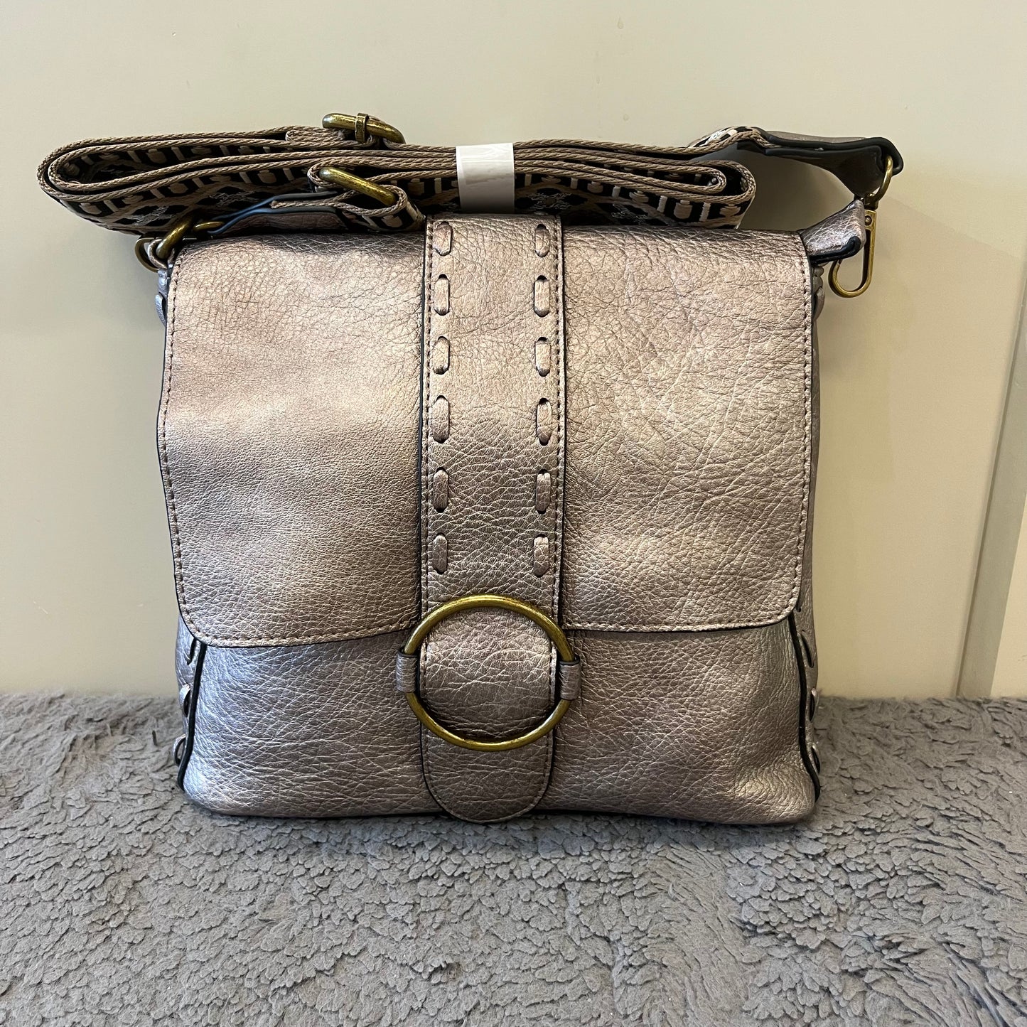 Vegan 2 strap Buckle Bag