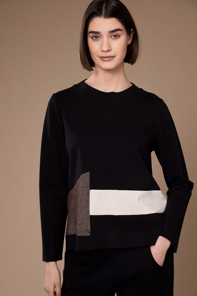 Peruzzi Applique Top Black