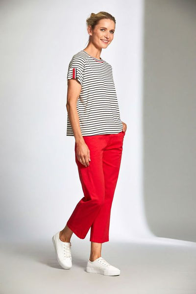 Peruzzi Stripe Round Neck T-Shirt