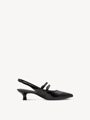Marco Tozzi Slingback Heel Black Patent