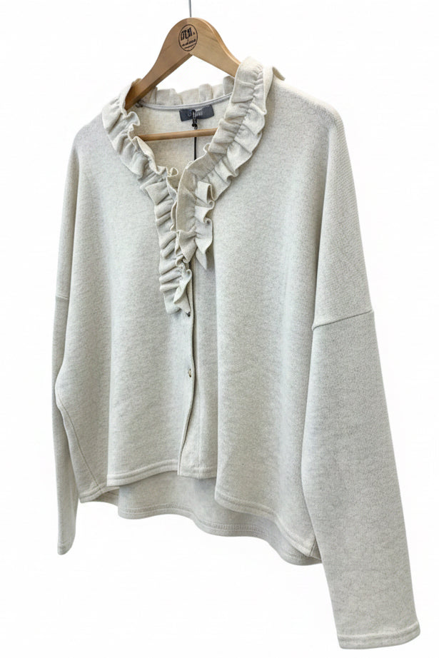 Neirami Ruched Cardigan Ivory